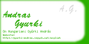 andras gyurki business card
